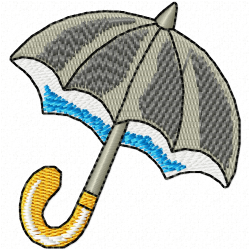 Umbrella Embroidery Design 9